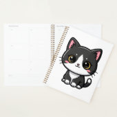 Cute Tuxedo Cat Kawaii Cartoon Style Planner (Display)