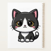 Cute Tuxedo Cat Kawaii Cartoon Style Planner (Achterkant)