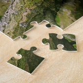 Cute tuxedo cat op een boomtak met zonnebloemen - legpuzzel (Zijkant)