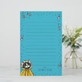 Cute Tuxedo Cat & Raining Mice Lined Personised Briefpapier (Staand voorkant)