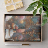 Cute Tuxedo Kat en Muis Fantasie Decoupage. Tissuepapier (Geschenk)