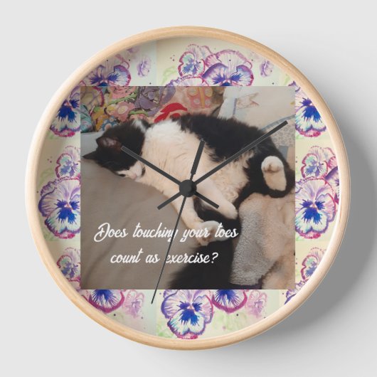 Cute Tuxedo Kat Kinderen Grappige katten Paarse Bl (Voorkant)