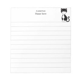 Cute Tuxedo Kat Lined Notitieblok