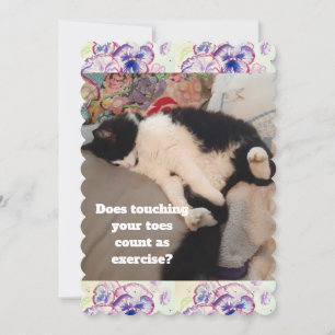 Cute Tuxedo Kat Verjaardagsfeestje Kinder Uitnodig Kaart