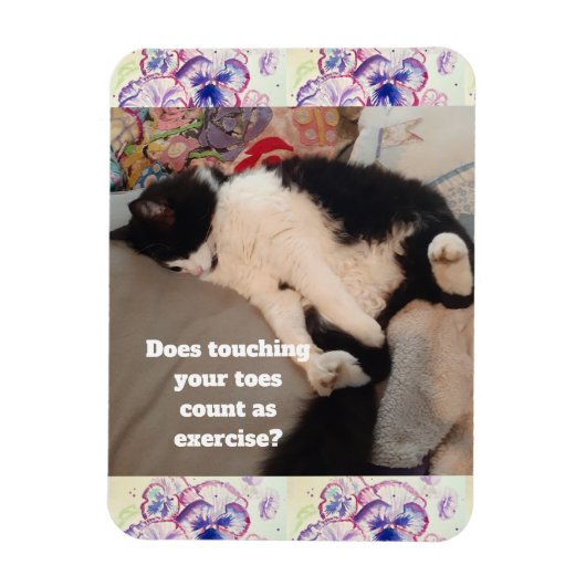 Cute Tuxedo Kat Verjaardagsfeestje Kinder Uitnodig Magneet (Verticaal)