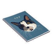 Cute Tuxedo-kattengezicht Notitieboek (Rechterzijde)