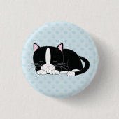 Cute Tuxedo Kitten Ronde Button 3,2 Cm (Voorkant)