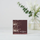 Cute Twilight Dandelions Vierkante Visitekaartje (Staand voorkant)