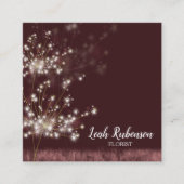 Cute Twilight Dandelions Vierkante Visitekaartje (Voorkant)