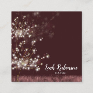 Cute Twilight Dandelions Vierkante Visitekaartje