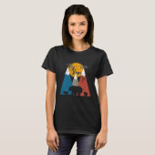 Cute Twin Big Sister Bear Two Cubs Little Bears Fa T-shirt (Voorkant volledig)