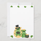 Cute Twin Boy & Girl Dragons Irish Birthday Kaart (Achterkant)
