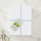 Cute Twin Cactus Baby Shower Thank You Cadeaulabel (Met Touw)