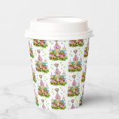 Cute Twin Cupcake Happy Birthday Paper Cup  Papieren Bekers (Voorkant)