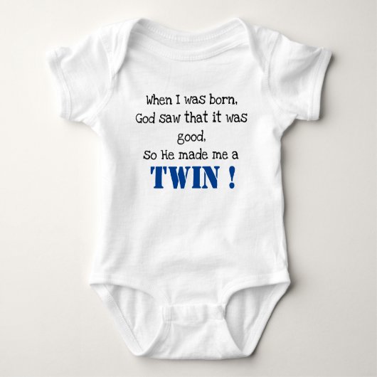 Cute Twin Gezegde Baby Bodysuit (Voorkant)
