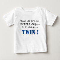 Cute Twin Gezegde Baby T-Shirt