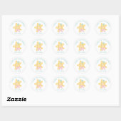 Cute Twinkle Little Star Baby shower Bedankt Ronde Sticker (Vel)