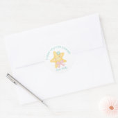 Cute Twinkle Little Star Baby shower Bedankt Ronde Sticker (Envelop)