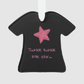 Cute Twinkle Little Star Black en Pink Ornament (achterkant)