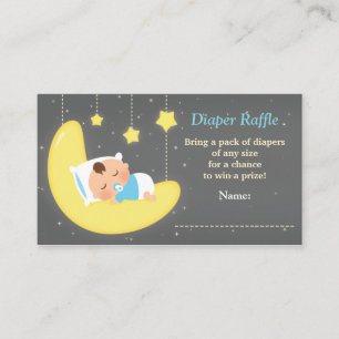 Cute Twinkle Little Star Diaper Raffle Tickets Informatiekaartje