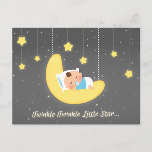 Cute Twinkle Twinkle Little Star Baby Newborn Briefkaart (Voorkant)
