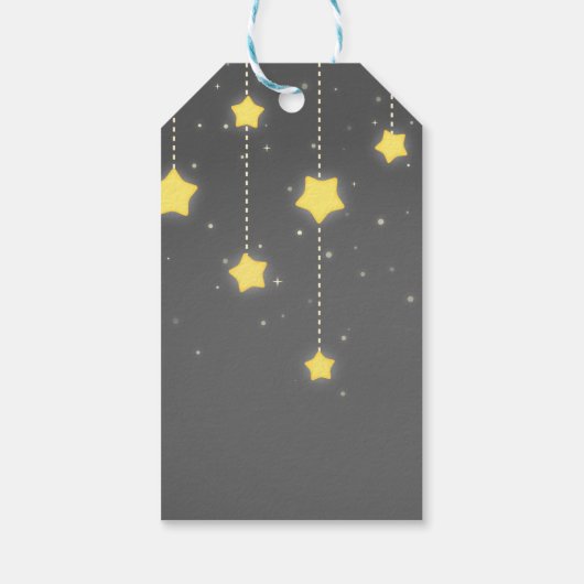 Cute Twinkle Twinkle Little Star Baby shower Cadeaulabel (Achterkant)