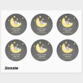 Cute Twinkle Twinkle Little Star Baby shower Ronde Sticker (Vel)