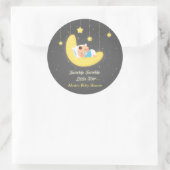 Cute Twinkle Twinkle Little Star Baby shower Ronde Sticker (Tas)