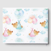 Cute Twins Baby Girl Boy Teddy Bears Baby shower Gastenboek (Achterkant)