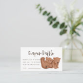 Cute Twins Beer Baby shower Diaper Raffle Ticket Informatiekaartje (Staand voorkant)
