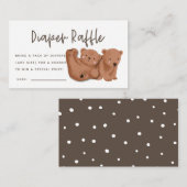 Cute Twins Beer Baby shower Diaper Raffle Ticket Informatiekaartje (Voorkant / Achterkant)