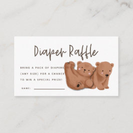 Cute Twins Beer Baby shower Diaper Raffle Ticket Informatiekaartje