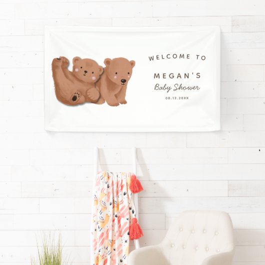 Cute Twins Cub Beer Baby shower Spandoek (Insitu)