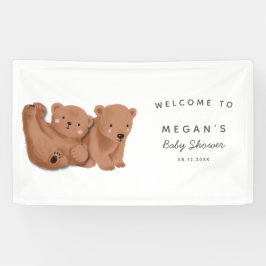 Cute Twins Cub Beer Baby shower Spandoek