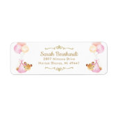 Cute Twins Girls Teddy bears Baby shower Label (Voorkant)