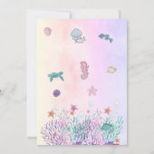 Cute Twins Mermaids and Pirates Birthday Party Kaart (Achterkant)