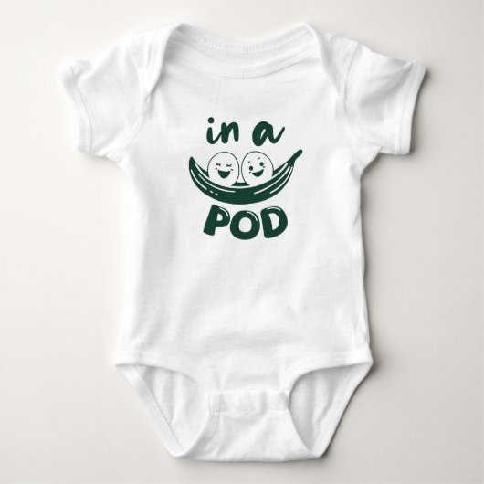 Cute twins two peas pod  romper (Voorkant)