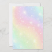 Cute twins unicorn party-uitnodiging kaart (Achterkant)