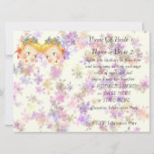 Cute Two Brides Pink Gay Wedding Uitnodiging (Achterkant)