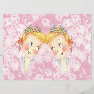 Cute Two Brides Pink Gay Wedding Uitnodiging