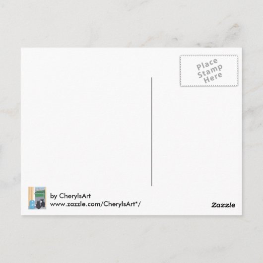 Cute Two Cats Bird Watching Deck Briefkaarten (Achterkant)