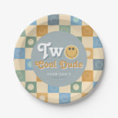 Cute Two Cool Dude Boys 2nd Birthday Papieren Bordje (Voorkant)