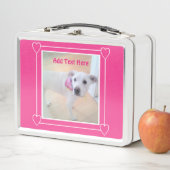 Cute Two Photo Pink Puppy Dog Valentijnsdag (In situ)