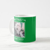 Cute Two Photo St. Patrick's Day Green Lazy Dog Koffiemok (Voorkant links)