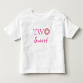 Cute Two Sweet 2de verjaardag Roze Donut Kinder Shirts (Voorkant)