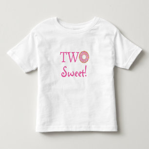 Cute Two Sweet 2nd Birthday Pink Donut Kinder Shirts