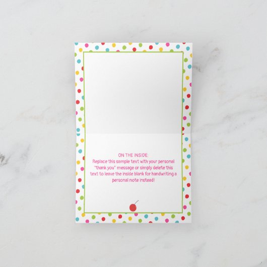 Cute TWO-tti Frutti Fruits 2e verjaardag Bedankkaart (Binnen)