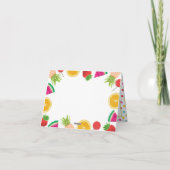 Cute TWO-tti Frutti Fruits 2e verjaardag Bedankkaart (Achterkant)