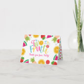 Cute TWO-tti Frutti Fruits 2e verjaardag Bedankkaart (Voorkant)