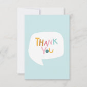 Cute Typography Coral Flat Bedankt (Voorkant)